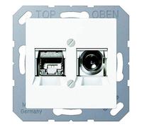 Jung Boîte multimédia MMDA4521WW Insert/couvercle pour technique de communication 4011377176294