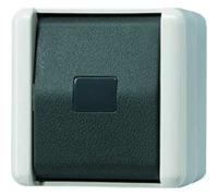 JUNG Bouton-poussoir avec calotte neutre 831W WG800 IP44 1 pôle