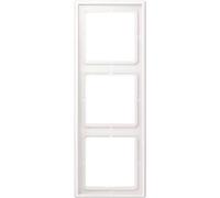 JUNG Cadre 3f LS983WWM blanc neige, Bouton + interrupteur, Blanc