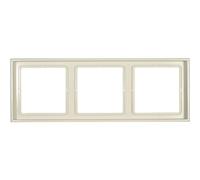 JUNG Cadre triple LS 990 blanc crème LS983W