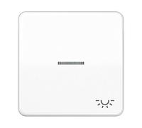 JUNG CD5 90Ko5LWW Interrupteur à bascule avec le symbole d'une lentille de lumière, Bouton + interrupteur, Blanc