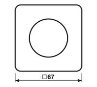 JUNG Couvercle avec bouton rotatif CD1740, Bouton + interrupteur, Blanc