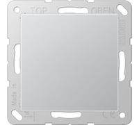 JUNG Couverture aveugle, Bouton + interrupteur, Argent