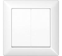 JUNG Couverture, Bouton + interrupteur, Blanc