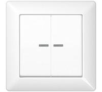 JUNG Couverture, Bouton + interrupteur, Blanc