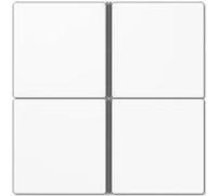 JUNG Jeu de touches complet LS 404 TSA WW quadruple blanc, Bouton + interrupteur, Blanc