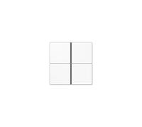JUNG Jeu de touches complet LS 404 TSA WW quadruple blanc, Bouton + interrupteur, Blanc