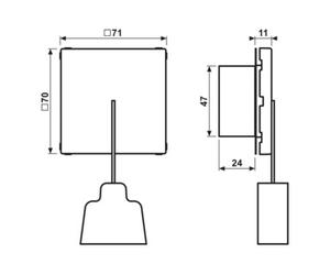 Jung Jung Bouton-poussoir à tirer sans cadre avec fixation par vis aws NRS LS 0834 ZT WW Quantité:1