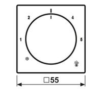 Jung Jung Cache pour régulateur de température ambiante A 1749 BF blanc thermoplastique Quantité:1