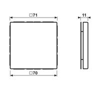Couvercle aveugle LS blanc mat (référence : JUNG LS994BWWM)