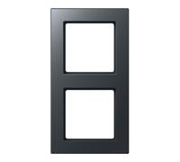 Jung Jung Cadre 2-fach anthracite mat AC 582 BF ANM Quantité:1
