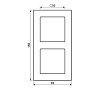 Jung Jung Cadre 2 fois A 550 A5582BFWWM Quantité:1