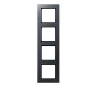 Jung Jung Cadre 4 fois anthracite mat AC 584 BF ANM Quantité:1