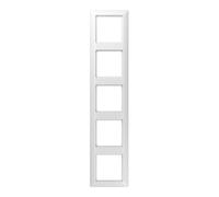 Jung Cadre pour 5 prises AS585BFWW Série AS thermoplastique incassable Blanc Alpin