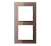 Jung Jung Cadre en verre 2 fois moka horizontal/vertical AC 582 GL MO Quantité:1