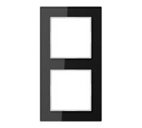 Jung Jung Cadre en verre 2 fois noir horizontal/vertical AC 582 GL Quantité:1