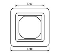 Jung Jung Cadre simple blanc complet avec bride CD 681 WU W Quantité:1