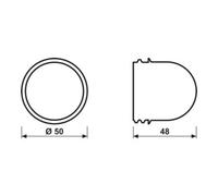 Jung Jung Capuchon à vis haut transparent modèle 37 pour signal lumineux Quantité:1