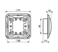 Jung Jung Extension de bouton-poussoir KNX 2 fois LS CD 10921 TE Quantité:1