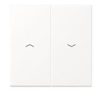 Touche double volet LS, blanc mat (référence : JUNG LS995PWWM)