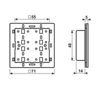 Jung Jung KNX Module capteur tactile radio Adaptateur cadre 2 fois 4072 RF TSM Quantité:1