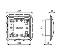 Jung Jung KNX-Poussoir Standard 1 touche LS CD 10711 ST Quantité:1