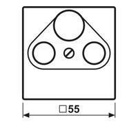 Jung Jung Plaque champ. 4 trous prise SAT-TV A 561 PLSAT CH Quantité:1
