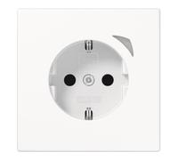 JUNG HOME SCHUKO® Steckdose, 16 A 250 V ~, mit Funktionsanzeige, SAFETY+, Serie LS, alpinweiß