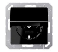 Jung Jung Prise SCHUKO 16A 250V avec couvercle rabattable A 1520 KL SW Quantité:1