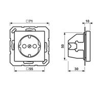 Jung Jung Prise SCHUKO 16A 250V avec protection contre le contact A 1520 KI MO Quantité:1