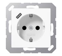 Jung Jung Prise SCHUKO avec USB Type C A1520-18CWW Quantité:1