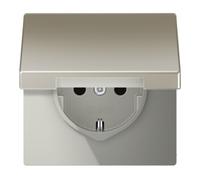 Jung Jung Prise SCHUKO en acier inoxydable ES 1520 KL Quantité:1