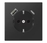 Jung Jung Prise SCHUKO LS1520-15CASWM USB Type AC graphite noir Quantité:1