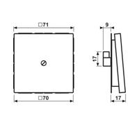 Jung Jung Sortie de câble LS 990 A WWM avec décharge de traction Duroplast 70 x 70 mm Quantité:1