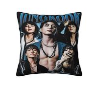 Jung-kooks Housse de coussin carrée pour canapé, chambre à coucher, salon, canapé, bureau, décoration d'intérieur, 45,7 x 45,7 cm