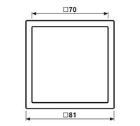 Jung LS-ZERO Cadre De Capot Simple Noir Mat - LSZ981BFSWM