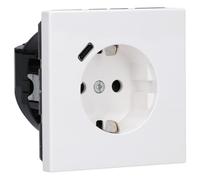 Prise Murale Jung LS990 Avec Port USB-C Charge Rapide (Prise européenne) - LS1520-18CWW