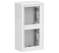 Jung LS58 2AWW Cache Prise saillie avec Cadre pour 2 Prises