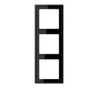 JUNG LS983SW Cadre Durable, résistant aux Rayures, Brillant Noir, Triple, 81 x 223 mm