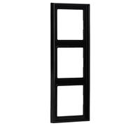 JUNG LS983SW Cadre Durable, résistant aux Rayures, Brillant Noir, Triple, 81 x 223 mm