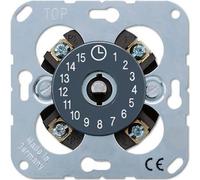 JUNG Minuterie 2 pôles 15 min 11015, Bouton + interrupteur, Gris