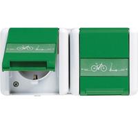 Jung Prise de courant double CEBEC 8220 GN NAWEB 8220GNNAWEB