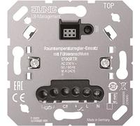 JUNG Régulateur de température ambiante 1790RTR Utilisation avec connexion de sonde, Bouton + interrupteur