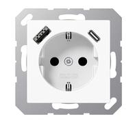 Jung SCHUKO Prise de courant avec USB type AC A1520-15CAWW (A1520-15CAWW)