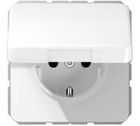 Jung simple Insert Prise 2P+T avec clapet blanc-alpin CD1520BFKIKLWW 1 pc(s)