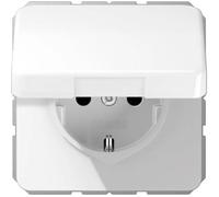 Jung simple Insert Prise 2P+T avec clapet blanc-alpin CD1520BFKIKLWW 1 pc(s)