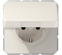 Jung simple Insert Prise 2P+T avec clapet blanc crème CD1520BFKL 1 pc(s)