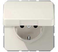Jung simple Insert Prise 2P+T avec clapet blanc crème CD1520BFKL 1 pc(s)