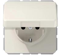 Jung simple Insert Prise 2P+T avec clapet blanc crème CD1520BFKL 1 pc(s)