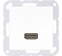 JUNG Système de connexion multimédia MAA1112WW blanc, Bouton + interrupteur, Blanc